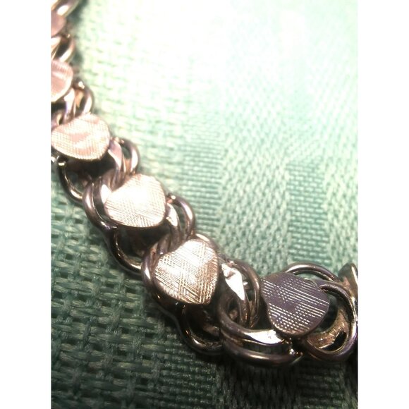 Vintage Sterling Silver Heart Link Bracelet by Airflex 1950s Jewelry 7.5" 13g - Picture 9 of 10